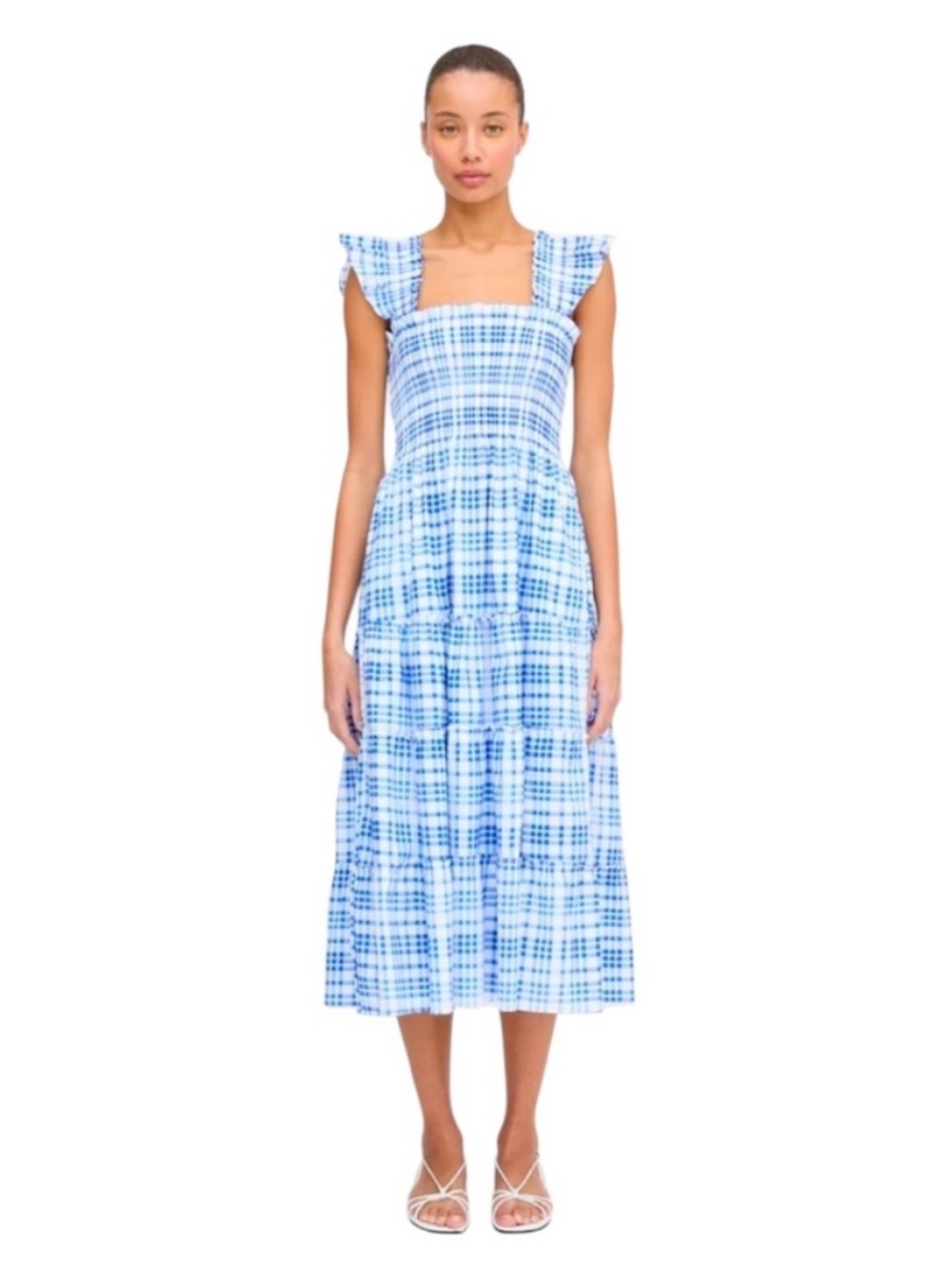 NEW Hill House Ellie Nap dress. Watercolor Gingham, Blue. S. NWT.